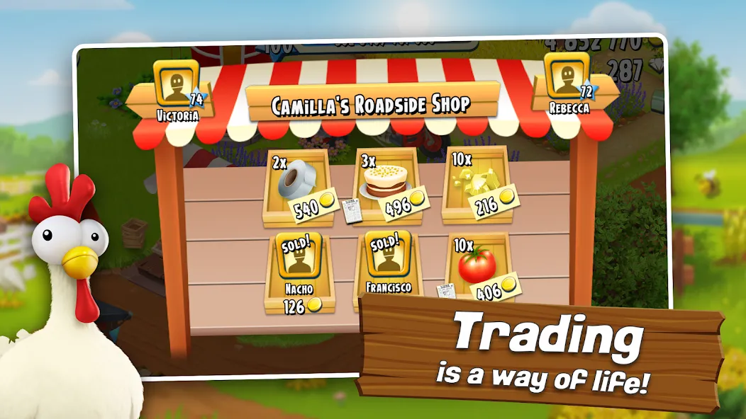 Скачать Hay Day [MOD: безлимитные монеты и алмазы] на телефон — скриншот 2