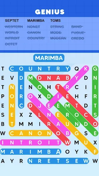 Word Search Puzzle Challenge [MOD: без рекламы и все подсказки] на Андроид — скриншот 3