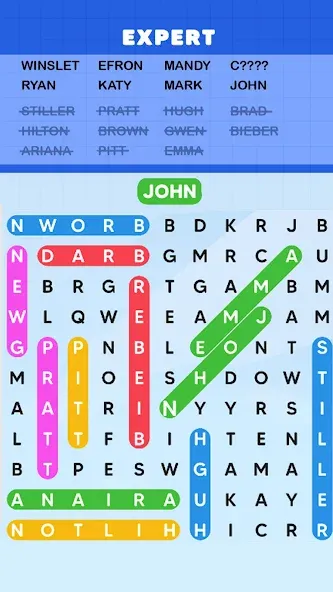 Word Search Puzzle Challenge [MOD: без рекламы и все подсказки] на Андроид — скриншот 4