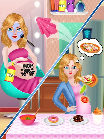 Mom Babysitting Game [MOD: безлимитные монеты и все уровни открыты] последняя версия — скриншот 1