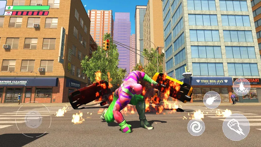 Взломанная Super City Heroes:Super Battle [MOD: безлимитные деньги и супергерои] на Андроид — скриншот 3