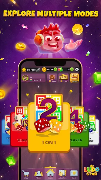 Ludo STAR: Online Dice Game [MOD: безлимитные монеты и автоход] (Бесплатно / APK) — скриншот 5