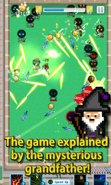 Взломанная Merge Sword :Idle Merged Sword [MOD: безлимитные монеты и усиленные мечи] на Андроид — скриншот 1