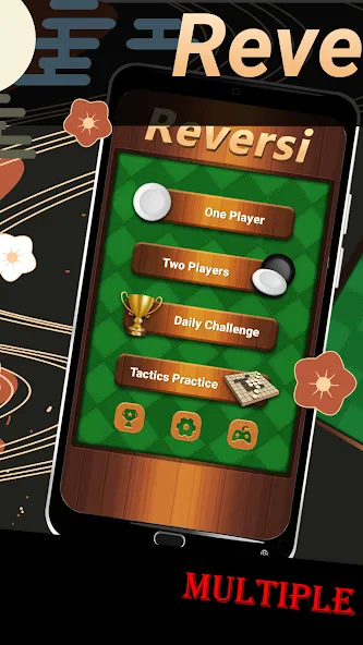 Reversi - Classic Reversi Game [MOD: безлимитные подсказки и отмена ходов] (Бесплатно / APK) — скриншот 1