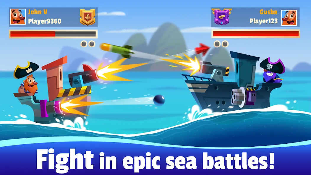 Oceans of Steel [MOD: безлимитные ресурсы и мощное оружие] (Бесплатно / APK) — скриншот 1