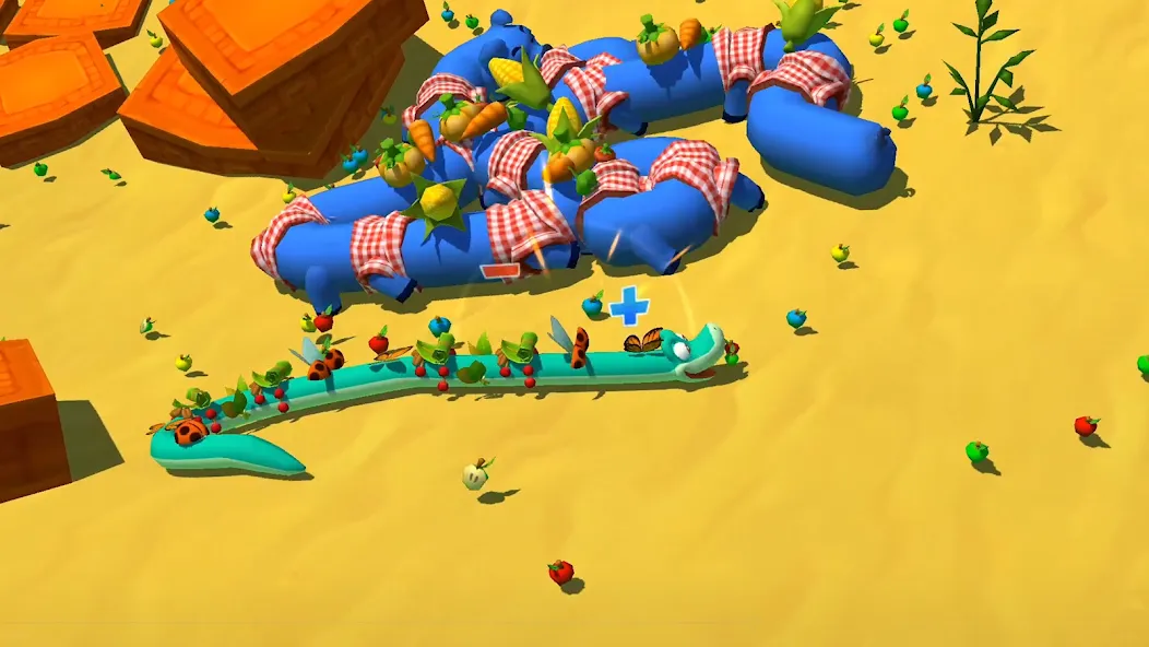 Взломанная Snake Rivals - Fun Snake Game [MOD: без рекламы и много монет] на Андроид — скриншот 2
