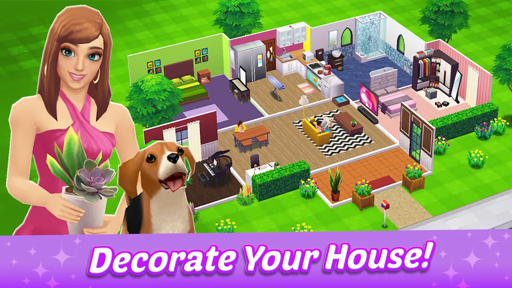 Скачать взлом Home Street - Dream House Sim [MOD: безлимитные деньги и ресурсы] — скриншот 1
