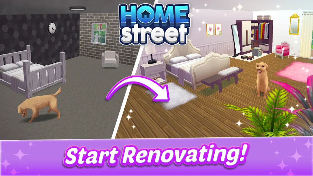 Скачать взлом Home Street - Dream House Sim [MOD: безлимитные деньги и ресурсы] — скриншот 2