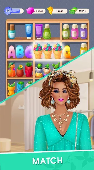 Fashion Triple Match: Dress Up [MOD: безлимитные деньги и все наряды] (Бесплатно / APK) — скриншот 2