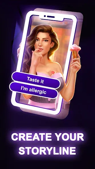 Взломанная Dream Zone: My Love Fantasy [MOD: безлимитные монеты и алмазы] на Андроид — скриншот 2