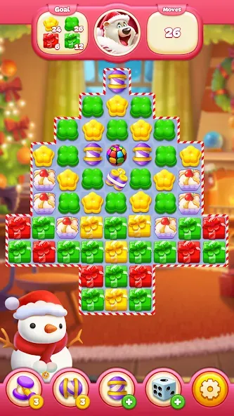 Sweet Candy Match: Puzzle Game [MOD: безлимитные ходы и подсказки] на Андроид — скриншот 1