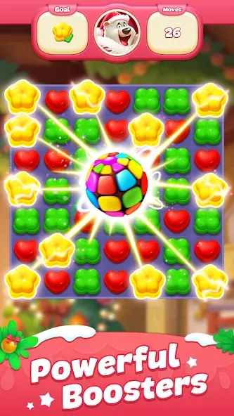 Sweet Candy Match: Puzzle Game [MOD: безлимитные ходы и подсказки] на Андроид — скриншот 2