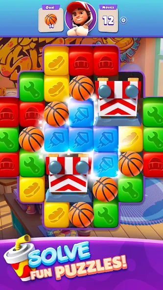 Взломанная Subway Surfers Blast [MOD: безлимитные монеты и энергия] на Андроид — скриншот 4