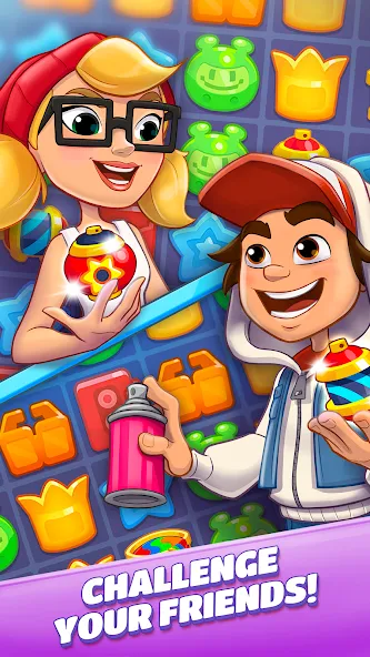 Subway Surfers Match [MOD: безлимитные монеты и бустеры] последняя версия — скриншот 4