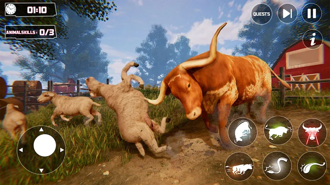 Скачать Scary Cow Simulator Rampage [MOD: безлимитные деньги и яростный режим] — скриншот 1