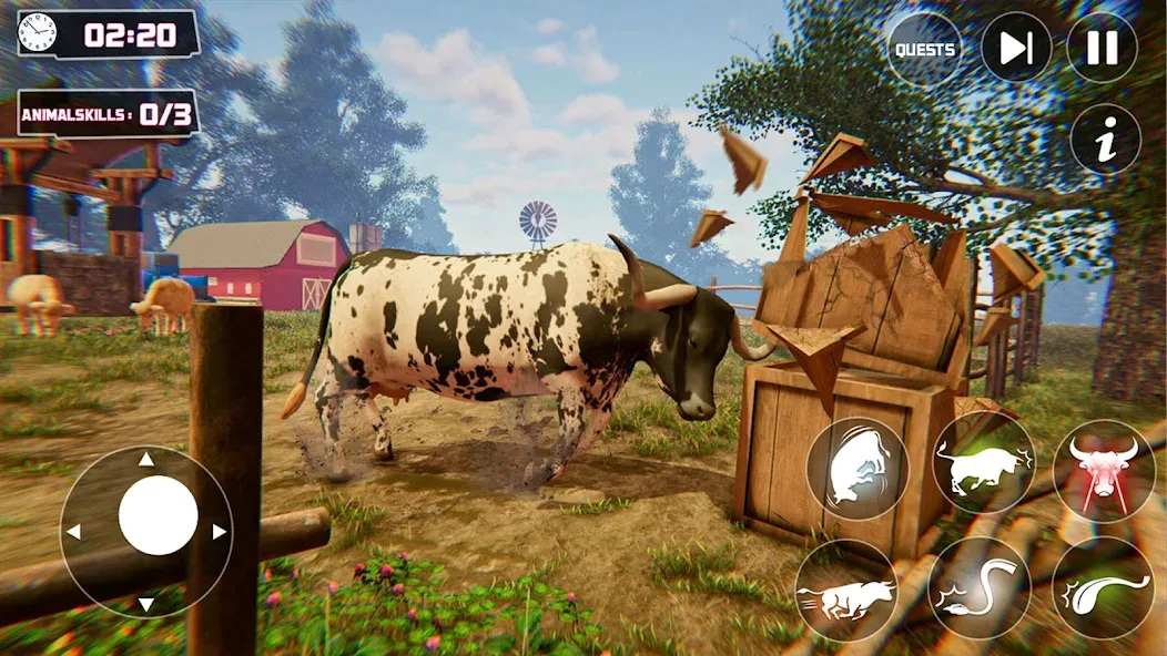 Скачать Scary Cow Simulator Rampage [MOD: безлимитные деньги и яростный режим] — скриншот 2