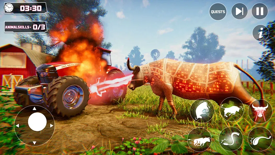 Скачать Scary Cow Simulator Rampage [MOD: безлимитные деньги и яростный режим] — скриншот 3