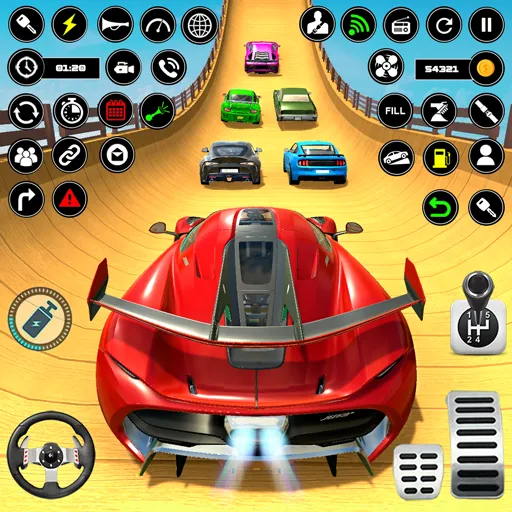 Скачать Crazy Ramp Car Stunt Master 3D [MOD: безлимитные деньги и все машины открыты] — скриншот 3