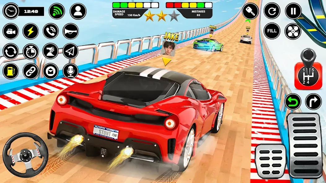 Скачать Crazy Ramp Car Stunt Master 3D [MOD: безлимитные деньги и все машины открыты] — скриншот 4