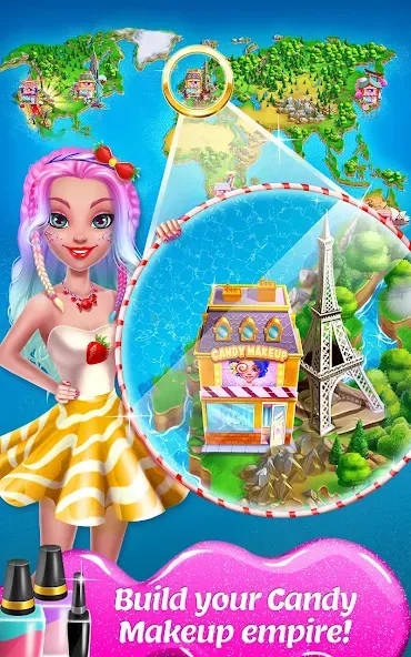 Взломанная Candy Makeup Beauty Game [MOD: безлимитные деньги и макияж открыт] на Андроид — скриншот 5