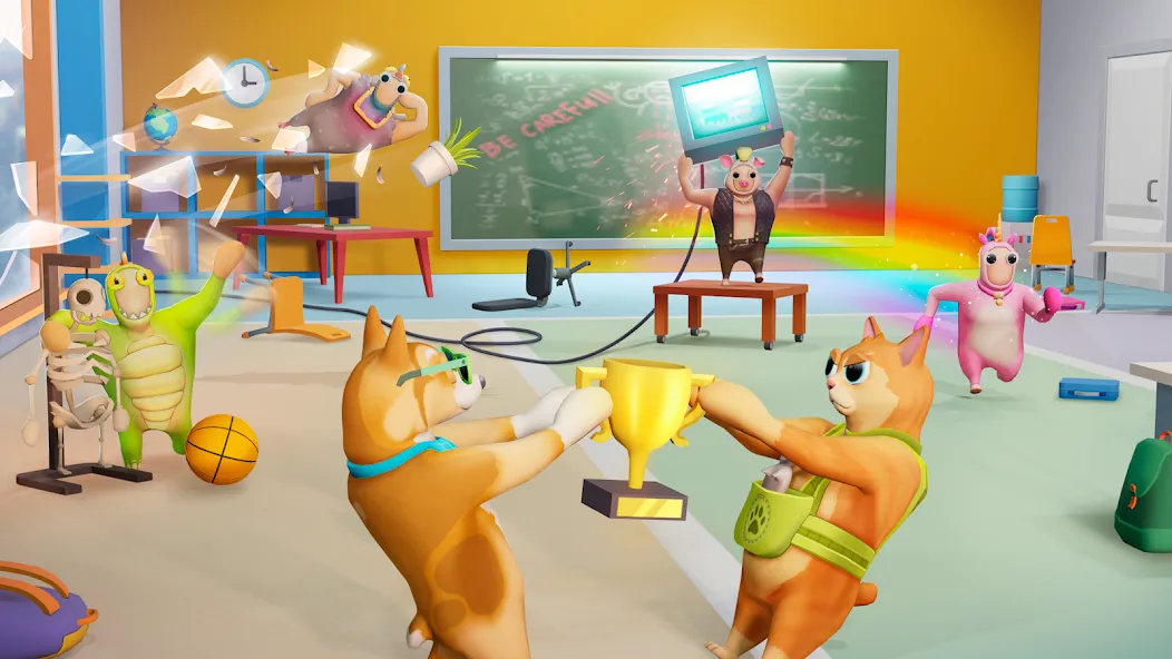 Gang Battle Party: Animals 3D [MOD: безлимитные деньги и персонажи] (Бесплатно / APK) — скриншот 1