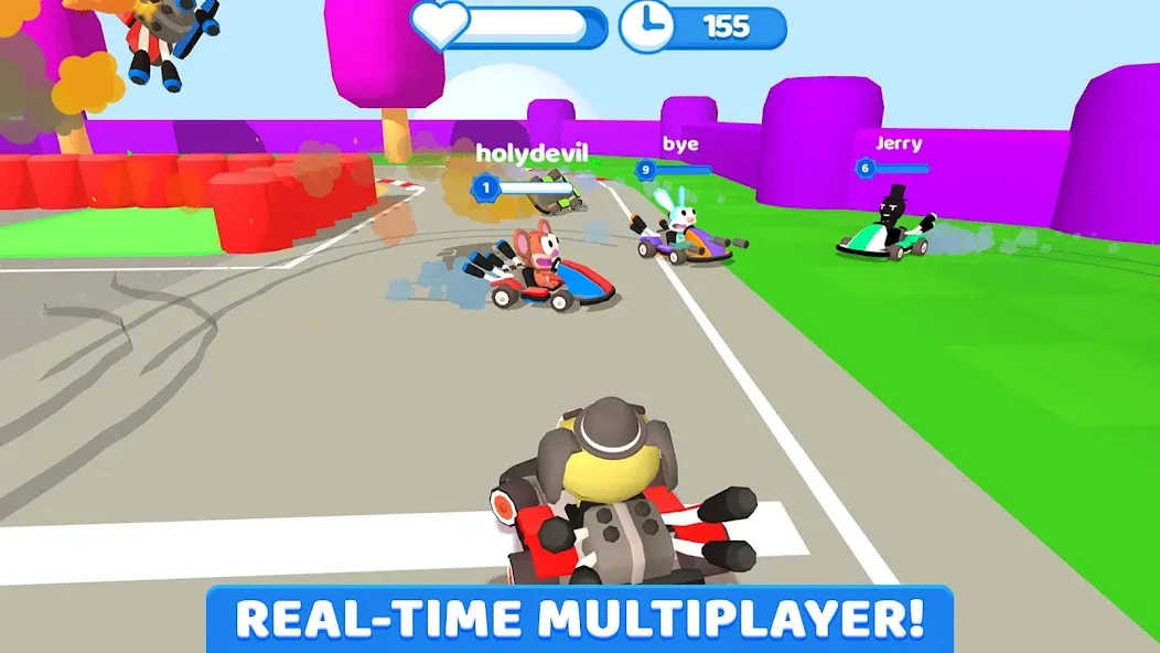 SmashKarts.io [MOD: безлимитные монеты и турбоускорение] последняя версия — скриншот 1