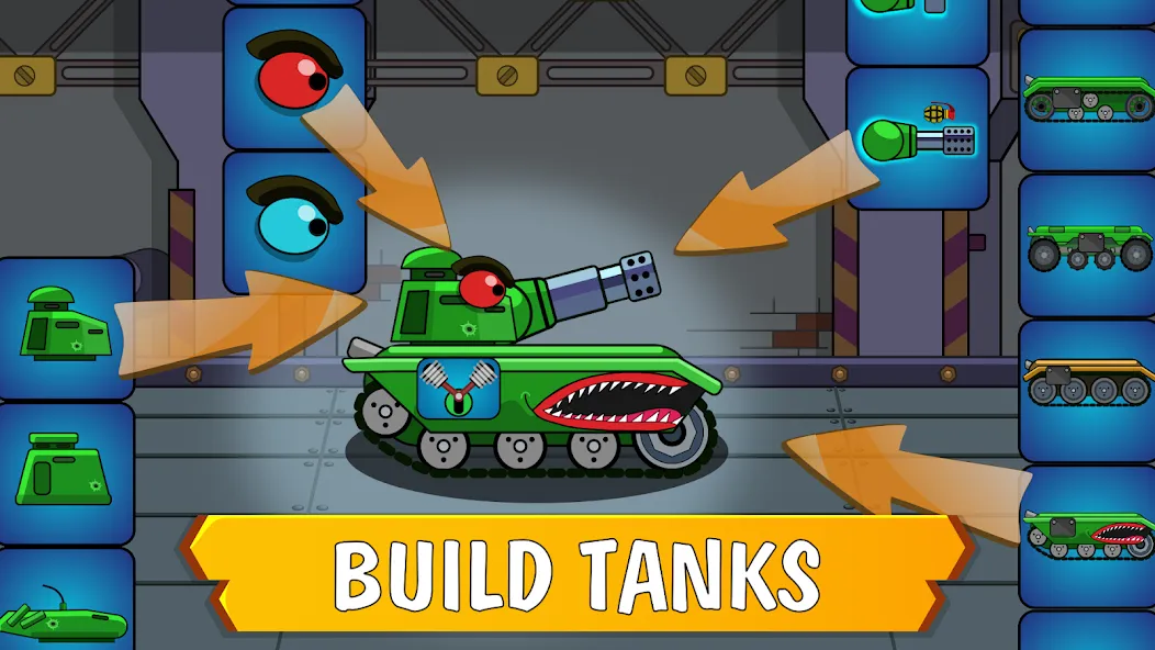 Скачать TankCraft – War Tank Battles [MOD: много денег и мощные танки] на телефон — скриншот 1