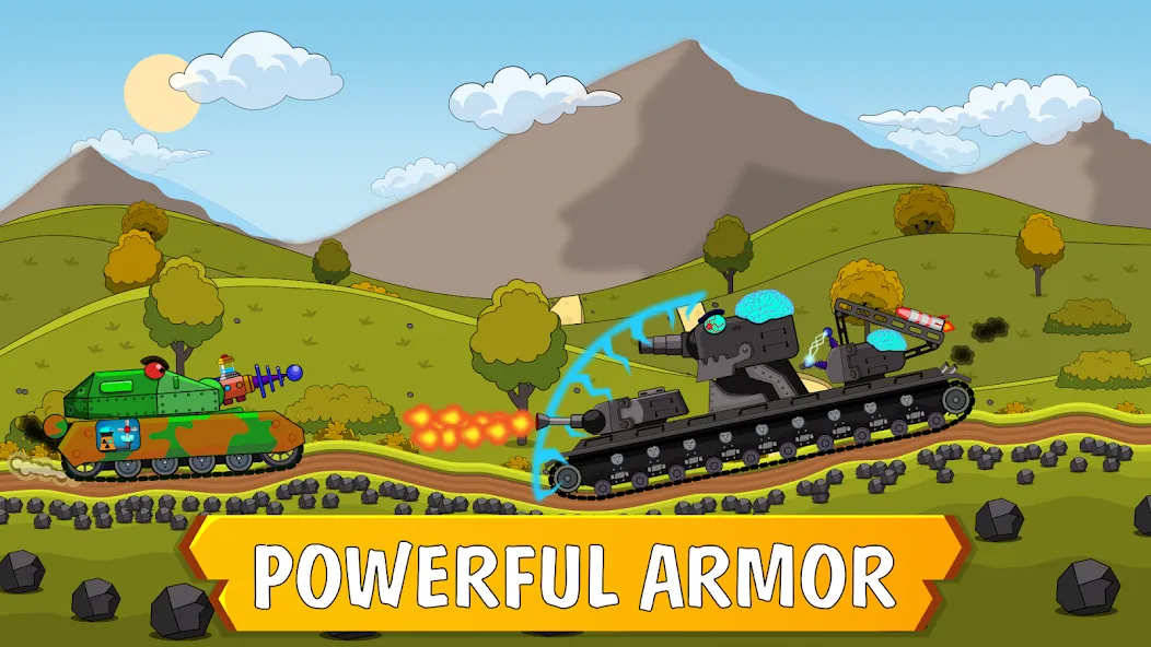 Скачать TankCraft – War Tank Battles [MOD: много денег и мощные танки] на телефон — скриншот 2