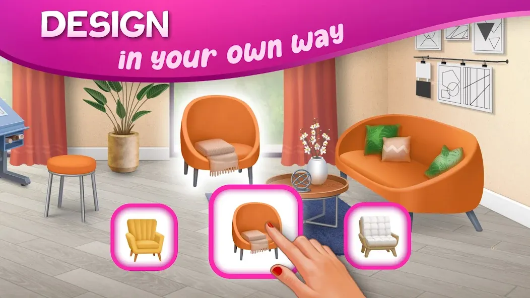 Скачать DesignVille: Merge & Story [MOD: безлимитные деньги и энергия] — скриншот 3