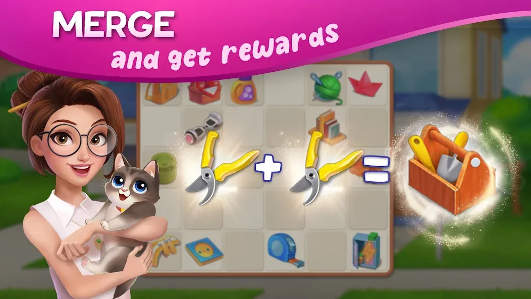 Скачать DesignVille: Merge & Story [MOD: безлимитные деньги и энергия] — скриншот 4