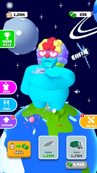 Eating Hero: Clicker Food Game [MOD: безлимитные монеты и ускоренная прокачка] последняя версия — скриншот 4