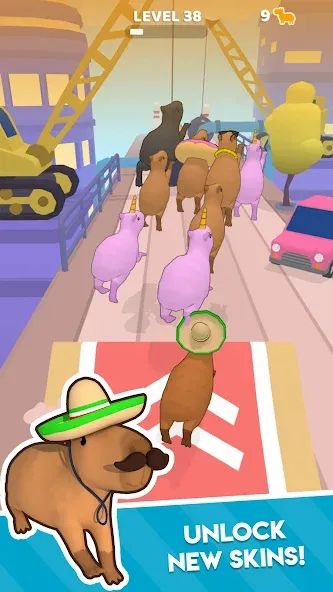 Взломанная Capybara Rush [MOD: много монет и бонусов] на Андроид — скриншот 3