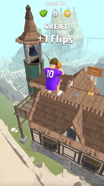 Скачать Hoop World: Flip Dunk Game 3D [MOD: безлимитные деньги и все уровни открыты] на телефон — скриншот 4