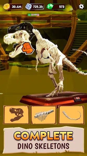 Взломанная Dino Quest 2: Dinosaur Fossil [MOD: безлимитные монеты и все раскопки открыты] на Андроид — скриншот 3
