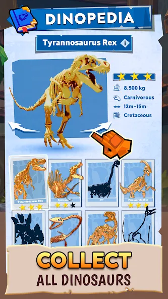 Взломанная Dino Quest 2: Dinosaur Fossil [MOD: безлимитные монеты и все раскопки открыты] на Андроид — скриншот 4