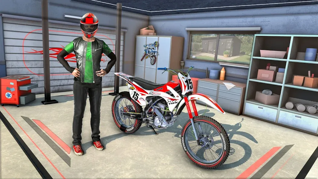 Скачать Bike Stunt Race Tricks Master [MOD: безлимитное топливо и открыты трассы] на телефон — скриншот 2