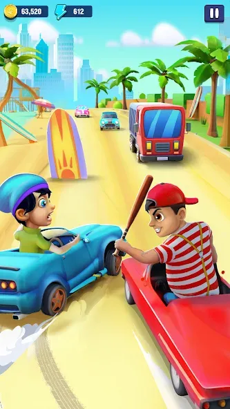 Mini Car Runner - Racing Games [MOD: безлимитные деньги и топливо] на Андроид — скриншот 1