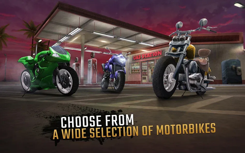 Moto Rider GO: Highway Traffic [MOD: безлимитные деньги и топливо] на Андроид — скриншот 2