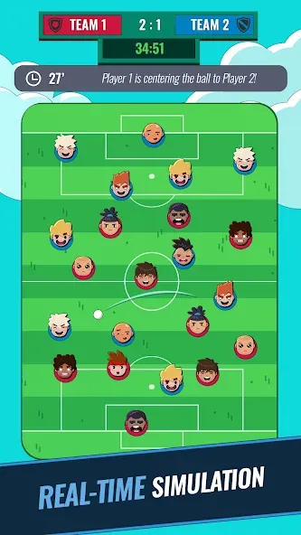 Скачать взлом Merge Football Manager: Soccer [MOD: безлимитные деньги и усиленная команда] — скриншот 1