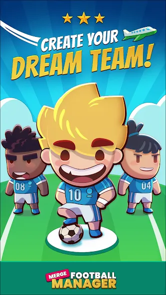 Скачать взлом Merge Football Manager: Soccer [MOD: безлимитные деньги и усиленная команда] — скриншот 4