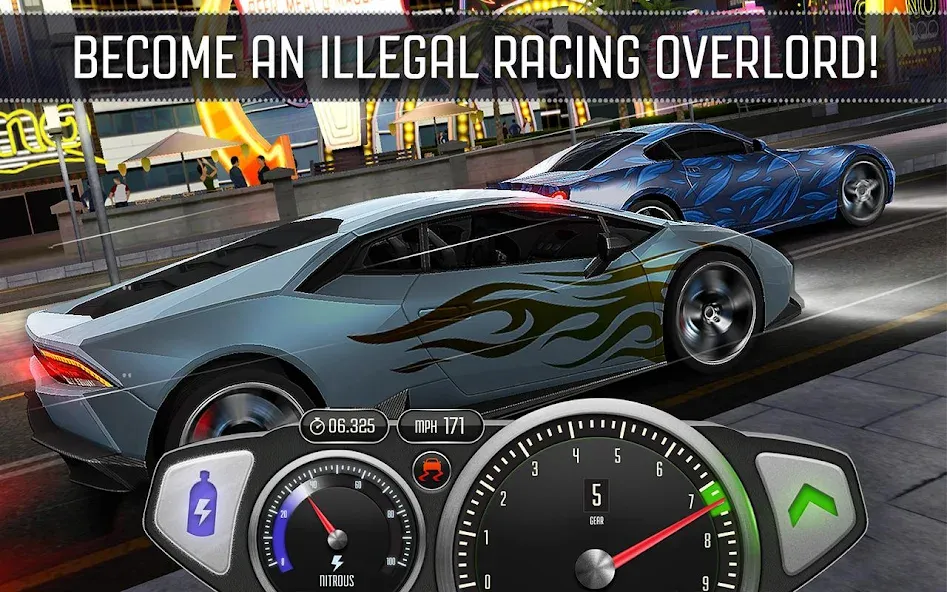 Скачать TopSpeed: Drag & Fast Racing [MOD: безлимитные деньги и топливо] — скриншот 4