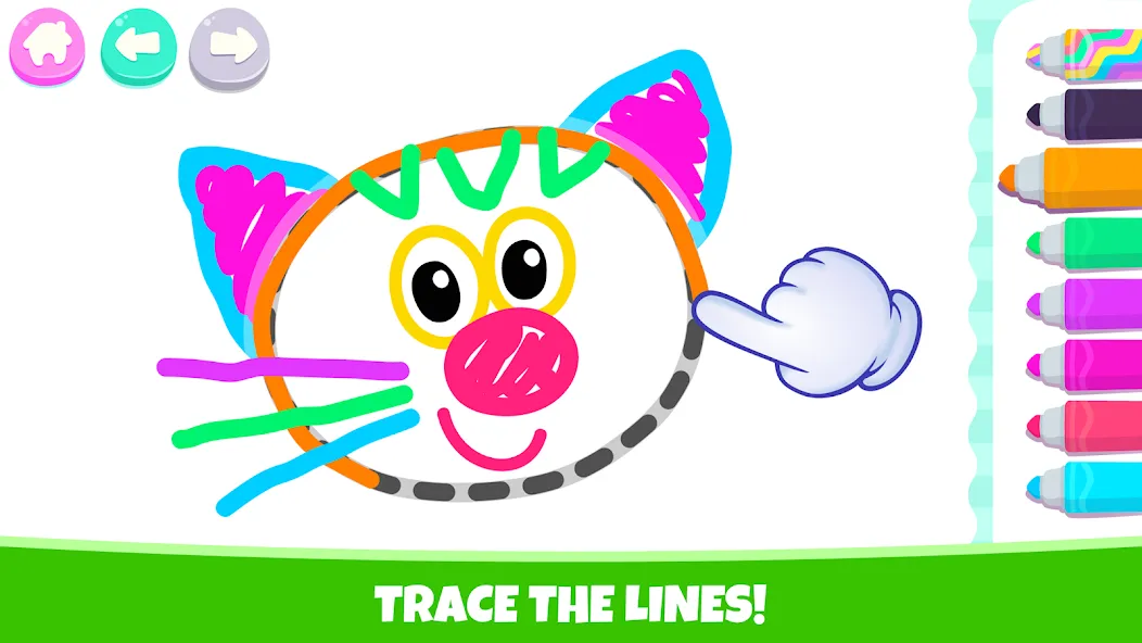 Скачать Drawing for kids! Toddler draw [MOD: все рисунки и цвета открыты] на телефон — скриншот 2