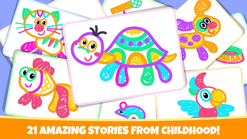 Скачать Drawing for kids! Toddler draw [MOD: все рисунки и цвета открыты] на телефон — скриншот 5