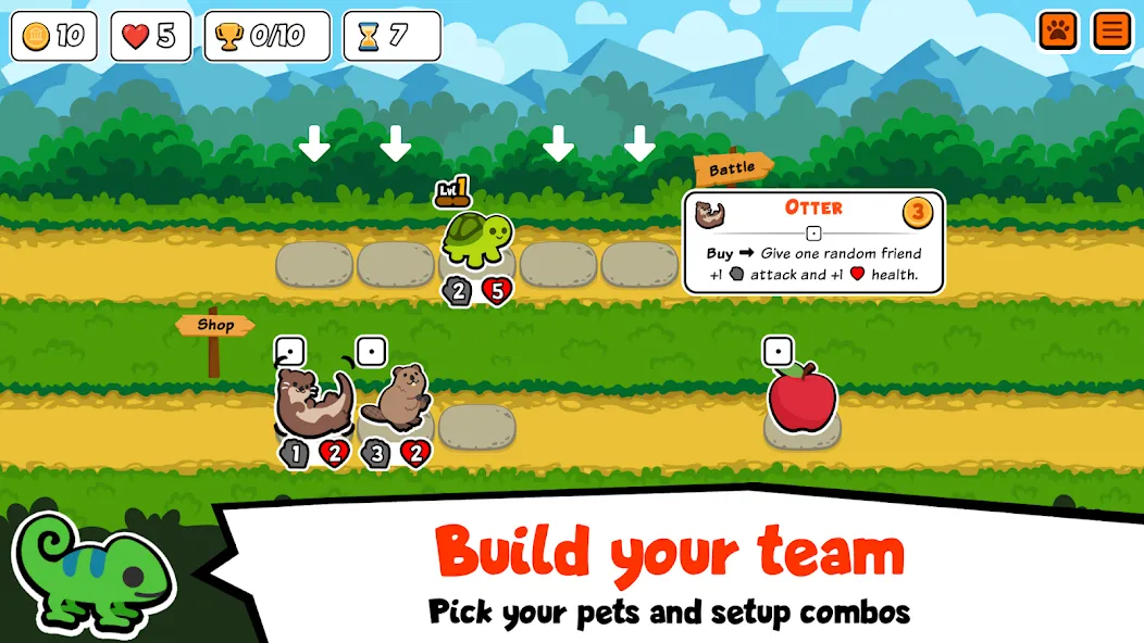 Super Auto Pets [MOD: много монет и все питомцы открыты] последняя версия — скриншот 1