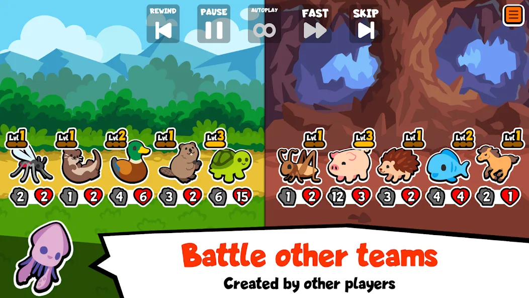 Super Auto Pets [MOD: много монет и все питомцы открыты] последняя версия — скриншот 2