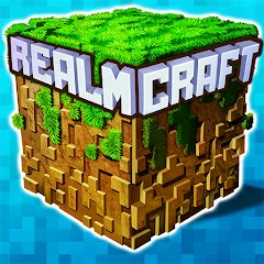 Скачать Mini Block Craft Realm Craft [MOD: бесконечные ресурсы и все постройки] на телефон