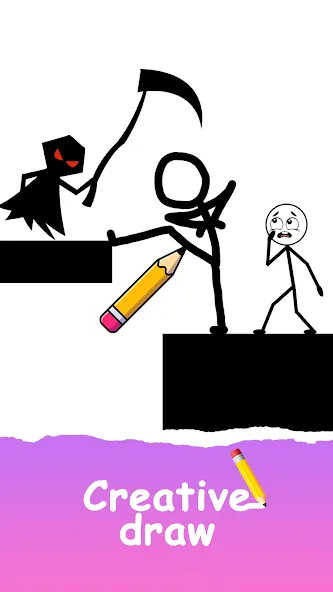 Скачать Save The Stick: Draw 2 Save [MOD: безлимитные подсказки и открыты все уровни] на телефон — скриншот 1