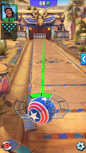 Взломанная Bowling Crew — 3D bowling game [MOD: безлимитные монеты и открытые дорожки] на Андроид — скриншот 3