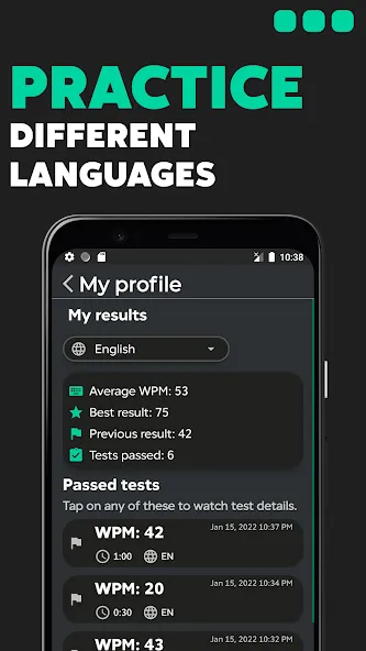 TypeGo – speed up your typing! [MOD: быстрая прокачка навыков печати] (Бесплатно / APK) — скриншот 3