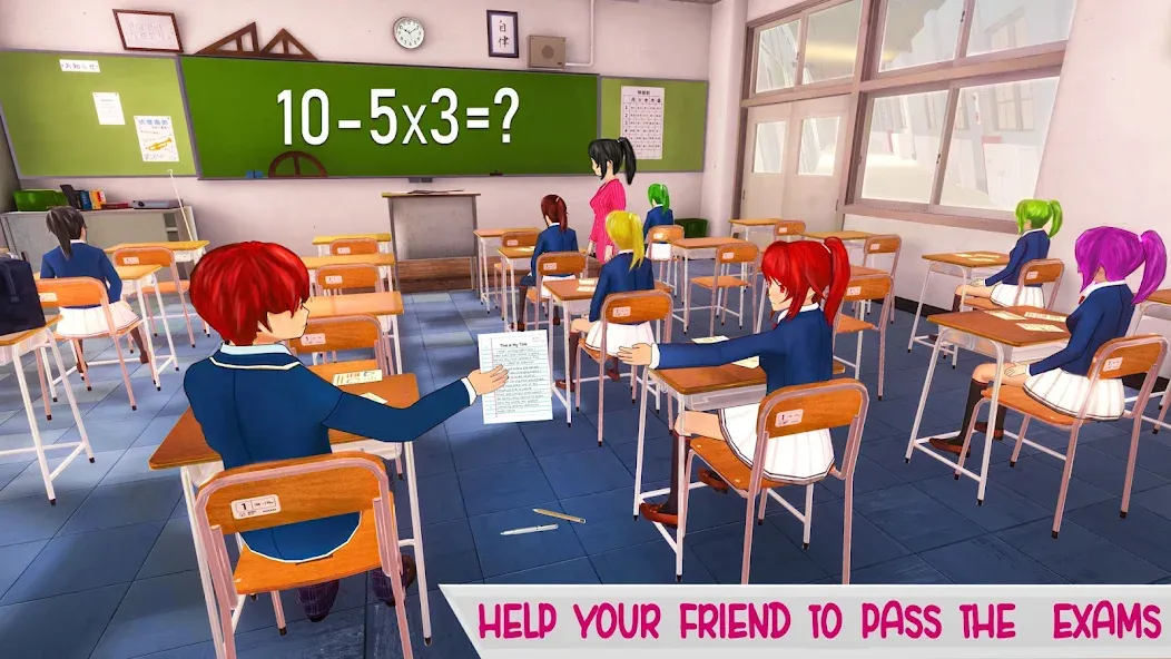 Anime High School Life [MOD: много денег и ресурсов] последняя версия — скриншот 2